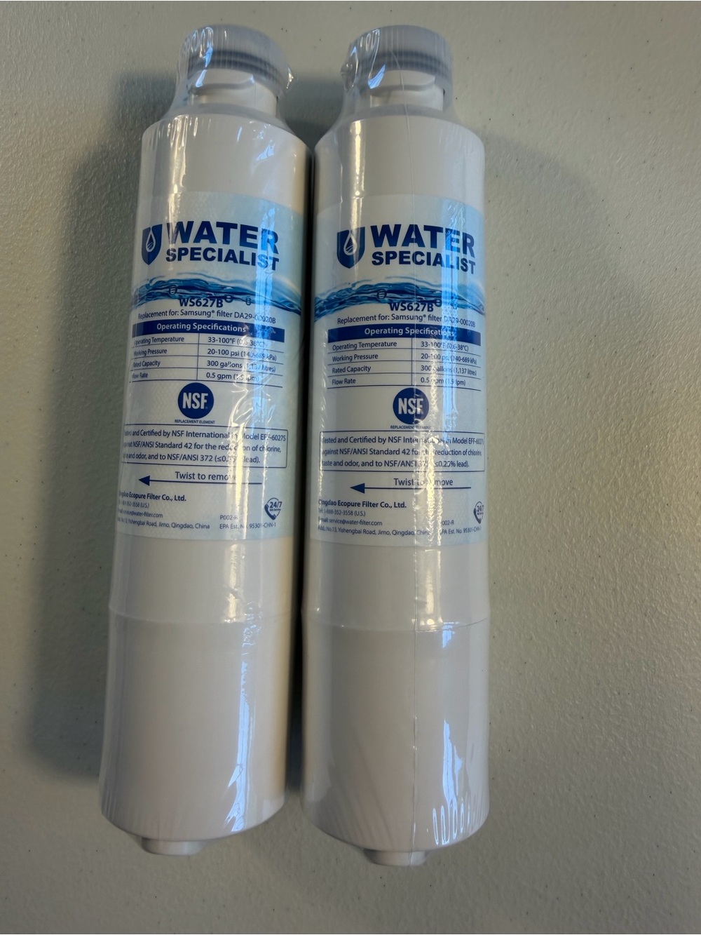WS627B Refrigerator Water Filter - White (2 Pack) - Samsung